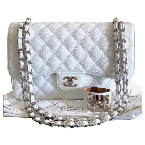 jumbo white chanel bag|jumbo classic chanel bag price.